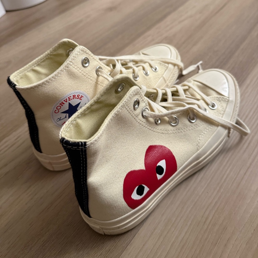 Comme Des Garcons PLAY x Converse Unisex Chuck Taylor High Top Sneakers